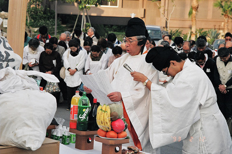 故吉木昭弘先生 慰霊祭にて祭詞を奏上