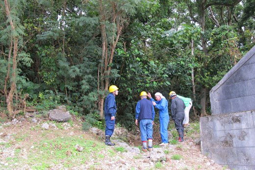 遺骨調査・収集遺骨収集の様子2